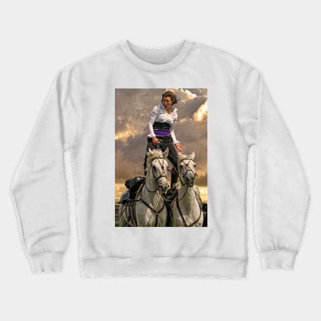 The Horsewoman Crewneck Sweatshirt by Tarrby